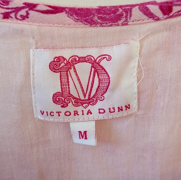 Victoria Dunn Women's Pink Floral Cottagecore Puff Sleeve Maxi Dress Medium - Picture 5 of 6